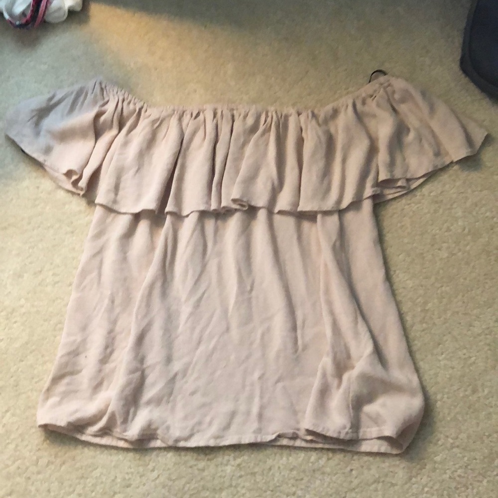 Light pink off the shoulder